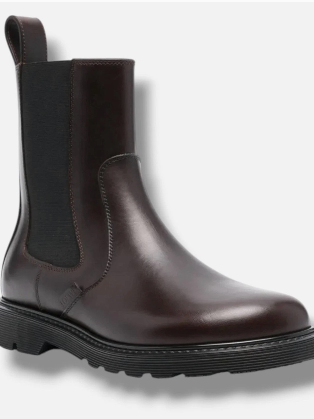 Loewe women’s Brown Leather Chukka Boot with Black Elastic Panels EUR SIZE 40